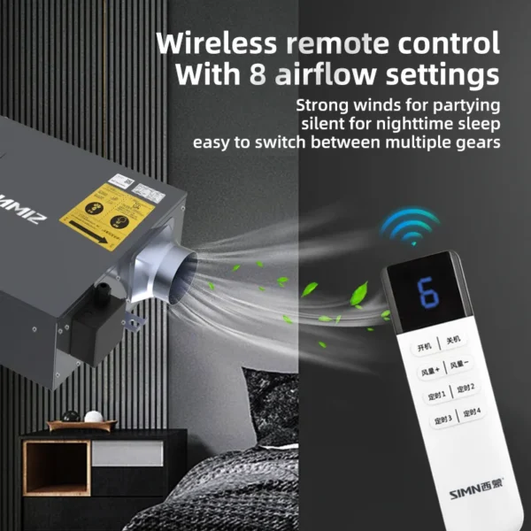 Remote Controlled Duct Fan, Ceiling, 22-31(dB(A - view 6