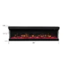 Rgb Led Electric Fireplace, Wall, 750/1500W - view 4