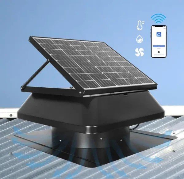 Roof Exhaust Fans, Brushless, 40W, Solar, 5-Year