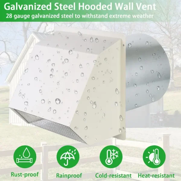 Roof Exhaust Fans, Wall, Galvanized Steel - view 3