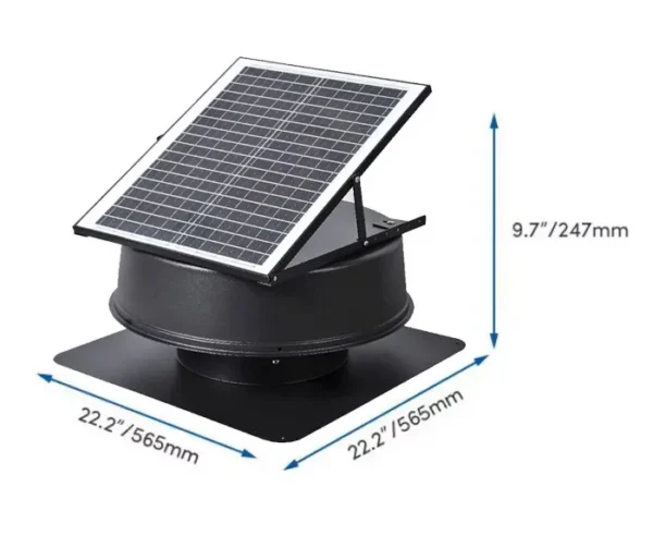 Roof Exhaust Ventilation Fan, Brushless, Solar - view 4