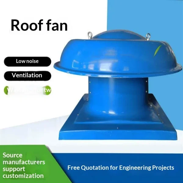 Roof Smoke Exhaust Fan, DWT, Axial, FRP, Steel