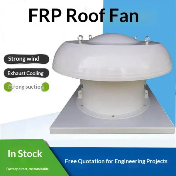 Roof Smoke Exhaust Fan, DWT, Axial, FRP, Steel - view 2