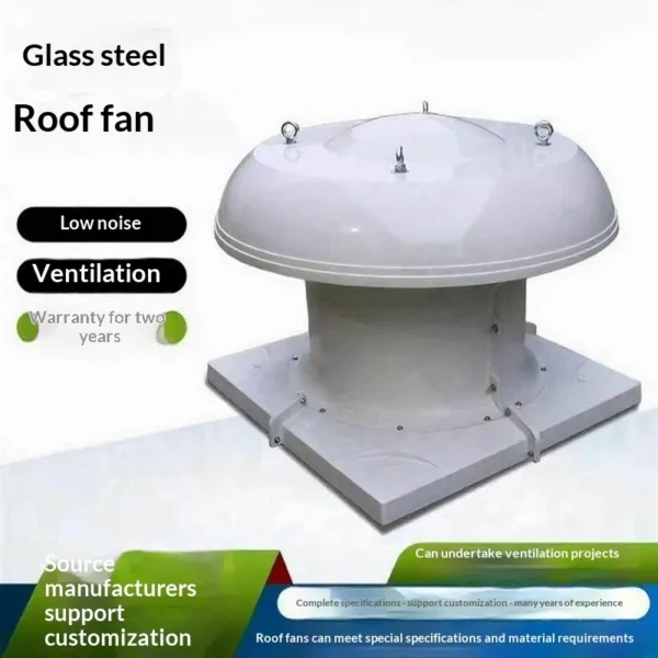 Roof Smoke Exhaust Fan, DWT, Axial, FRP, Steel - view 3