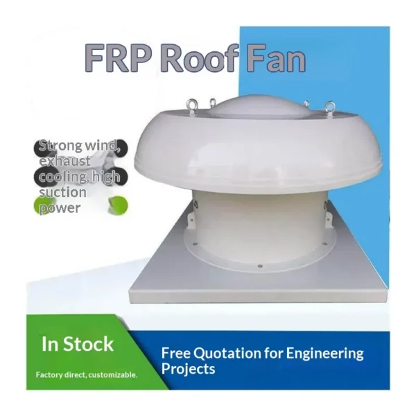 Roof Smoke Exhaust Fan, DWT, Axial, FRP, Steel - view 4