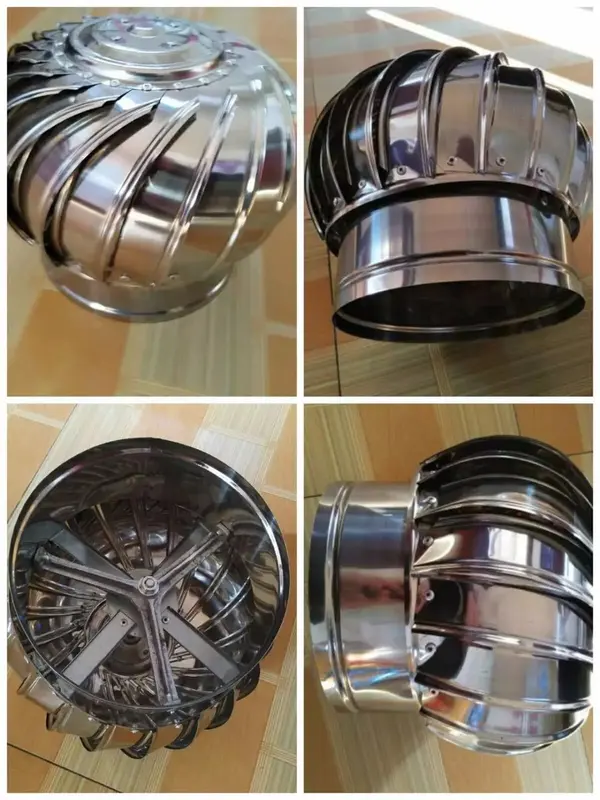 Roof Turbine Ventilator, Stainless, Steel, 50-100m - view 5