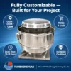 Rooftop Axial Exhaust Fan, Aluminum, 220V/380V - view 4