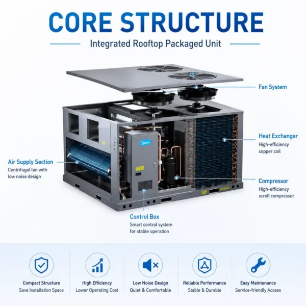 Rooftop Package Air Conditioner, 75000, 89000, BTU, R410A - view 2