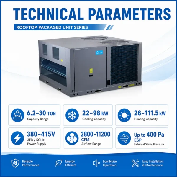 Rooftop Package Air Conditioner, 75000, 89000, BTU, R410A - view 6