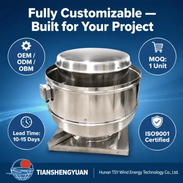 Rooftop Ventilation Fan, Aluminum, Axial, 220V/380V - view 4