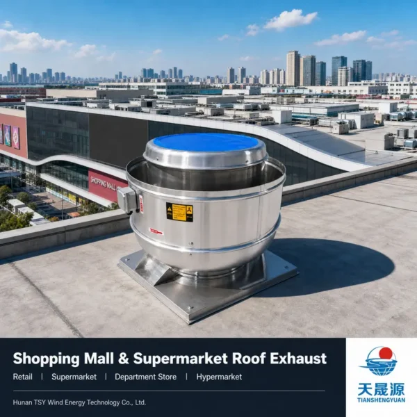 Rooftop Ventilation Fan, Aluminum, Axial, 220V/380V - view 5