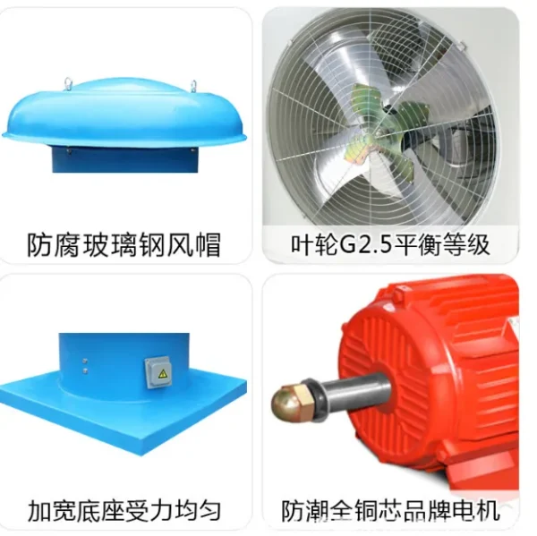 Rooftop Ventilation Frp Fan, Roof, Axial - view 2
