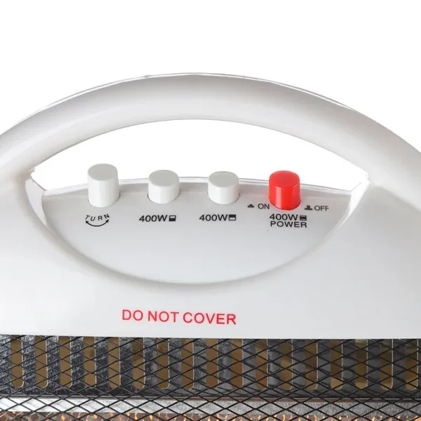 Room Portable Quartzhalogen Heater, 400W/800W/1200W, Electric - view 2
