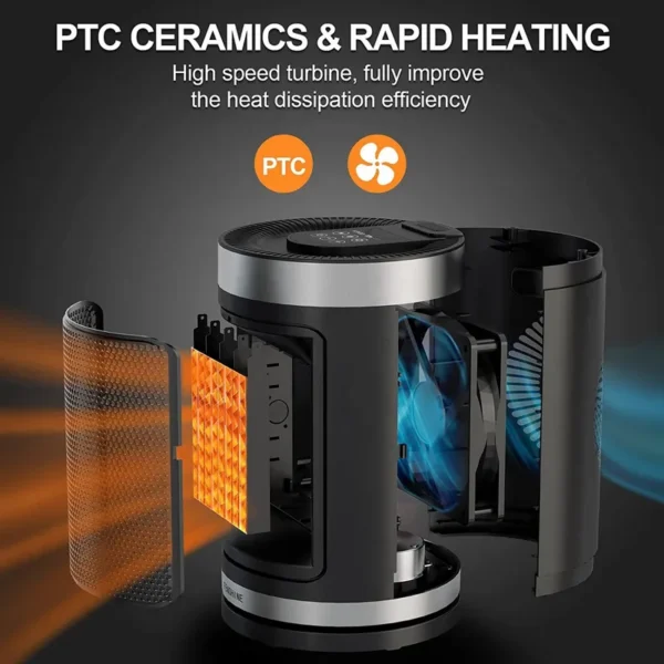 Room Ptc Heater, Electric, Plastic - view 3