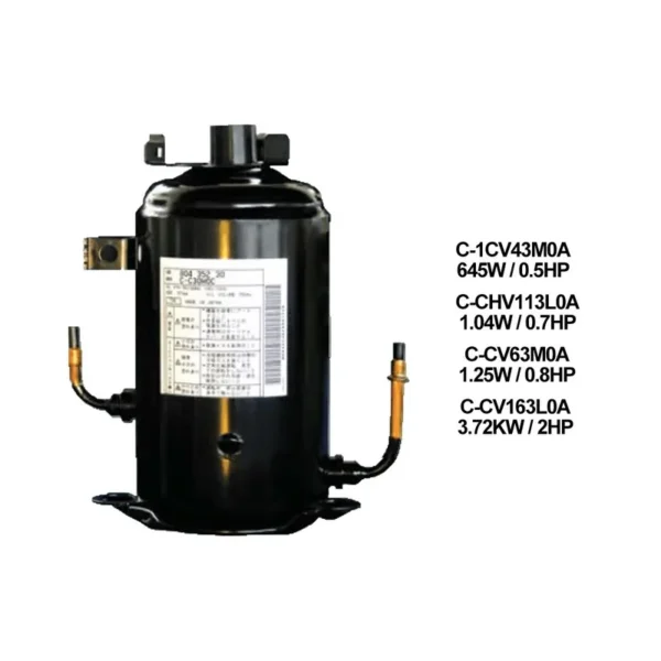 Rotary Compressor, 1/2HP, C-1CV43M0A, CO2, R744 - view 6