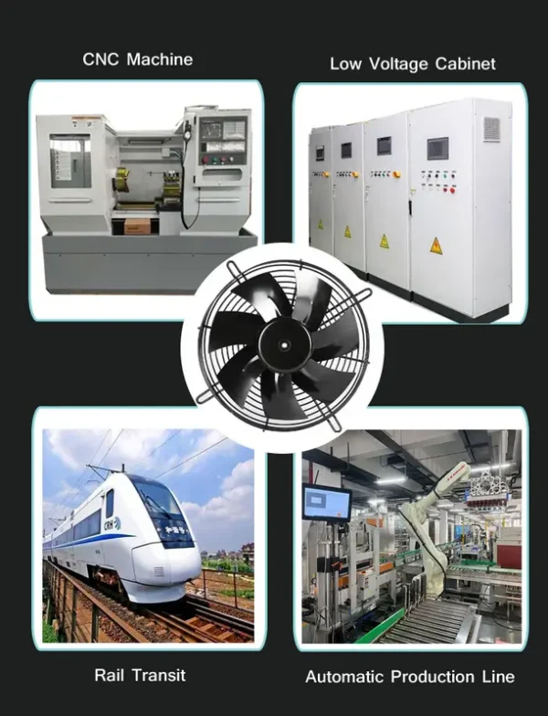 Rotor Axial Cooling Fan, 230V, 250MM, IP44 - view 4