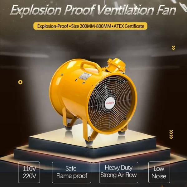 Safety Electric Exhaust Fan, ATEX, 110V, Aluminium - view 5