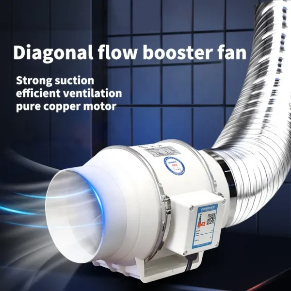 Sales Duct Fan, Ceiling, 220, Plastic - view 2