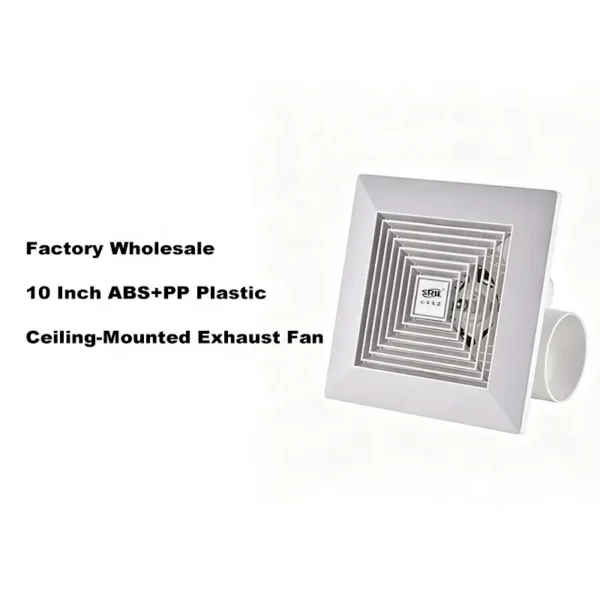 Saving Ceiling-mounted Exhaust Fan, Plastic, A.C. Source