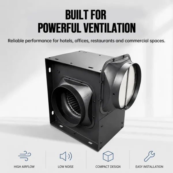 Saving Split Duct Fan, Centrifugal, 220 V, Metal