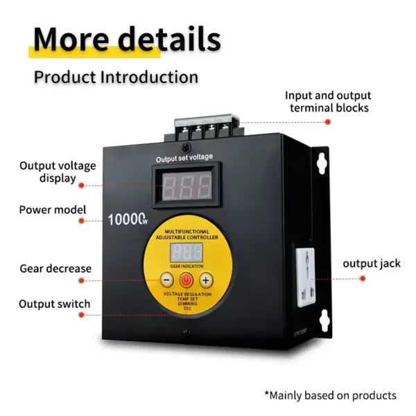 Scr Voltage Regulator Fan, 10000w, AC110v, 220v - view 3