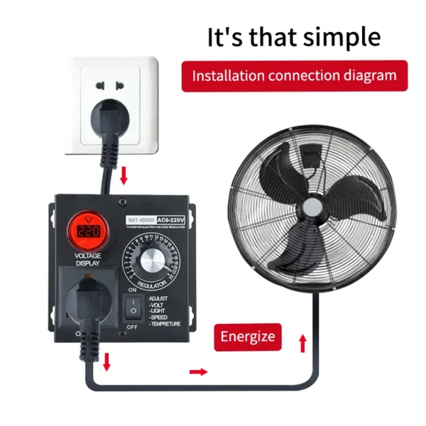 Scr Voltage Regulator Fan, 4000w, 110v, 220v - view 4