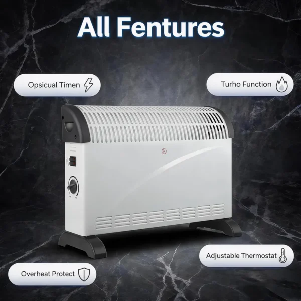 Selling Convector Heater, 1000W, Metal - view 4