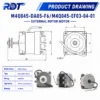 Shaded Pole Motor, M4Q045-DA05-F6, 230V, 25W, 1300RPM - view 3