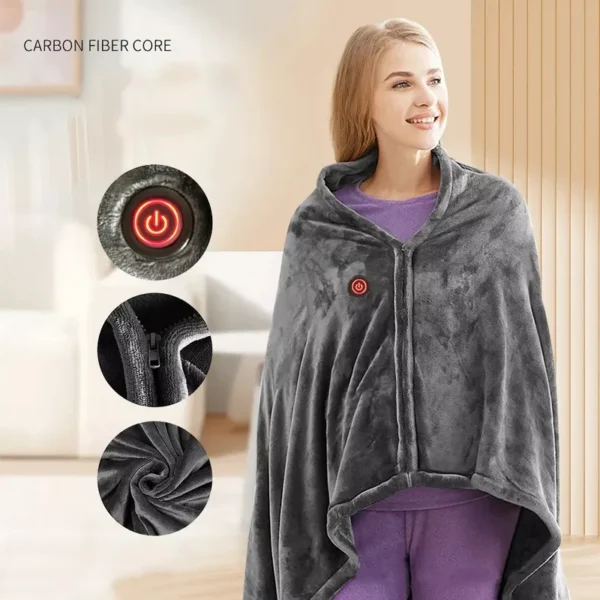 Shawl Wearable Electric Blanket, USB, Portable - view 4