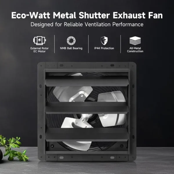 Shutter Exhaust Fan, 12-Inch, 110-240V, Electric - view 3
