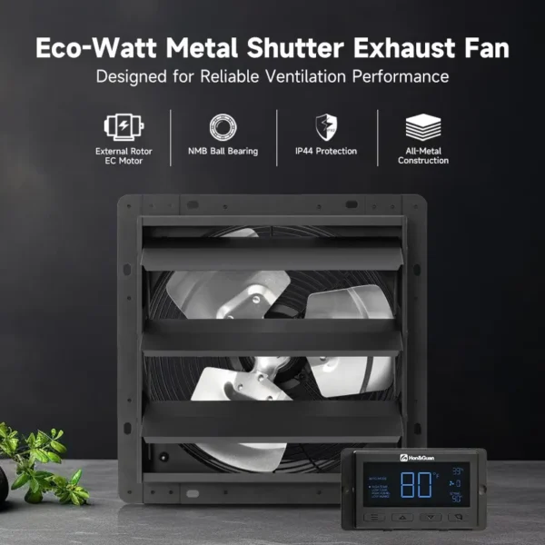 Shutter Exhaust Fan, 12-Inch, 110-240V, Electric - view 3
