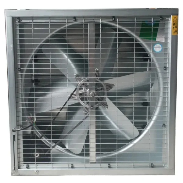 Shutter Poultry Exhaust Fan, 380V, 50Hz, Wall, Steel