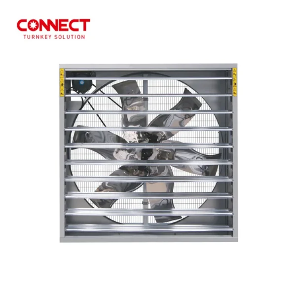 Shutter Ventilation Exhaust Fan, 380V, Axial, Wall - view 2