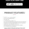 Shutter Wall Exhaust Fan, ANGEGA, VF-AD6/8/10/12 - view 6