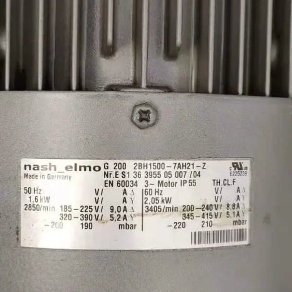 Side Channel Blower, 2BH1303-7AC91, 2.2KW, 380V, PLC