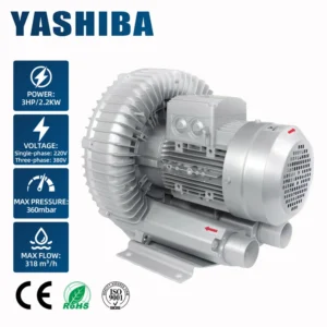 Side Channel Blower, Copper, 3HP, 2.2KW, 220V/380V