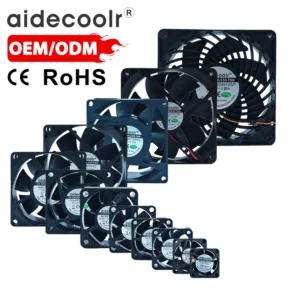 Silent Axial Cooling Fan, 20-200mm, 80mm, 5V, 12V