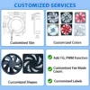 Silent Axial Cooling Fan, 20-200mm, 80mm, 5V, 12V - view 2