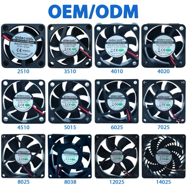 Silent Axial Cooling Fan, 20-200mm, 80mm, 5V, 12V - view 5
