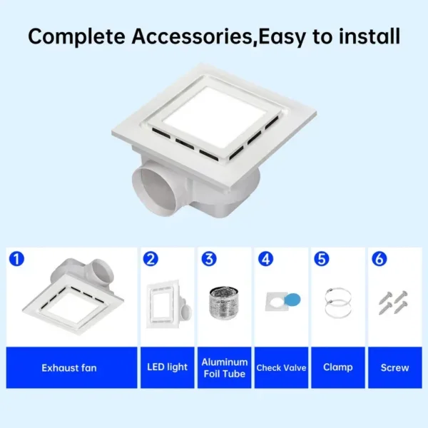 Silent Exhaust Fan, 144, CFM, 6500K, 12W - view 2