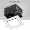 Silent Exhaust Fan, 190, CFM, 6500K, 12W - view 2