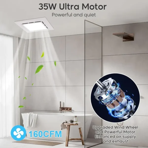 Silent Exhaust Fan, 190, CFM, 6500K, 12W - view 4
