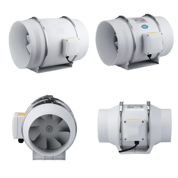 Silent Greenhouse Air Blower, Axial, 4"6"8"10"12", Plastic - view 2