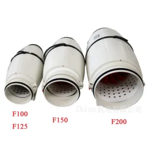 Silent Inline Duct Fan, 150mm, 220V-240V, Plastic