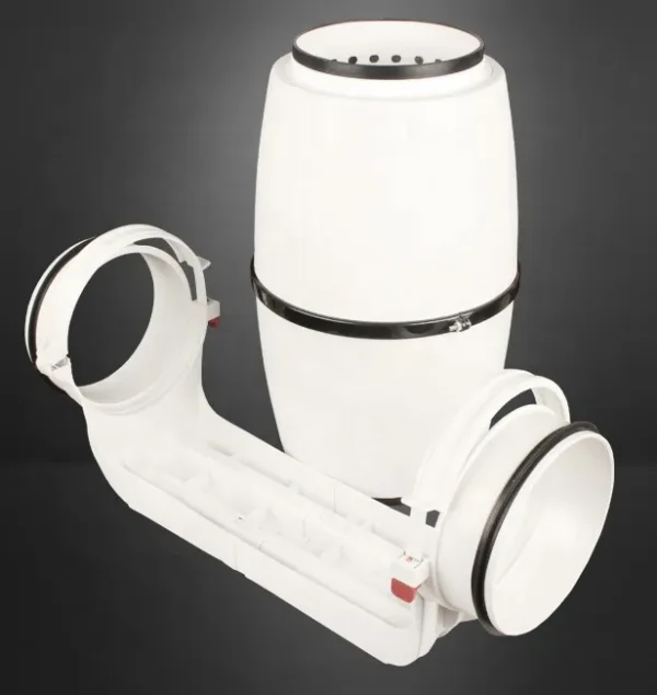 Silent Inline Duct Fan, 150mm, 220V-240V, Plastic - view 3