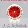 Silent Inline Duct Fan, 150mm, 220V-240V, Plastic - view 6