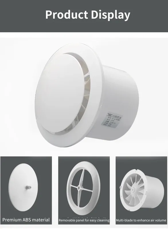 Silent Suction Duct Fan, Copper, 220V, Electric - view 3
