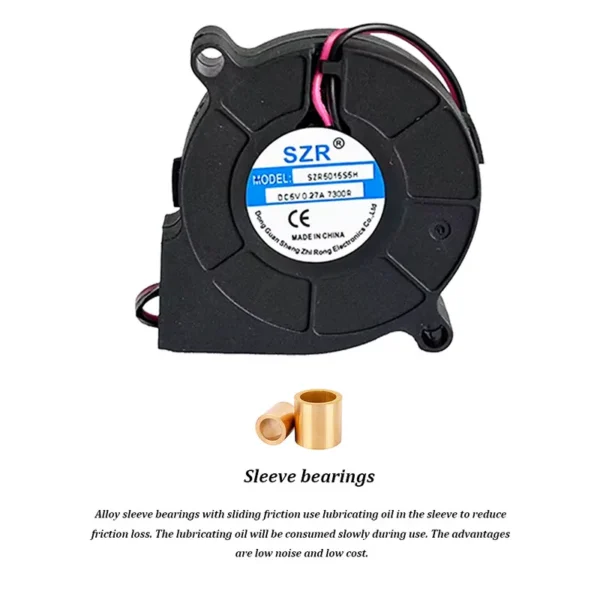 Sleeve Bearing, 50x50x15mm, Plastic, Centrifugal, SZR5015 - view 6