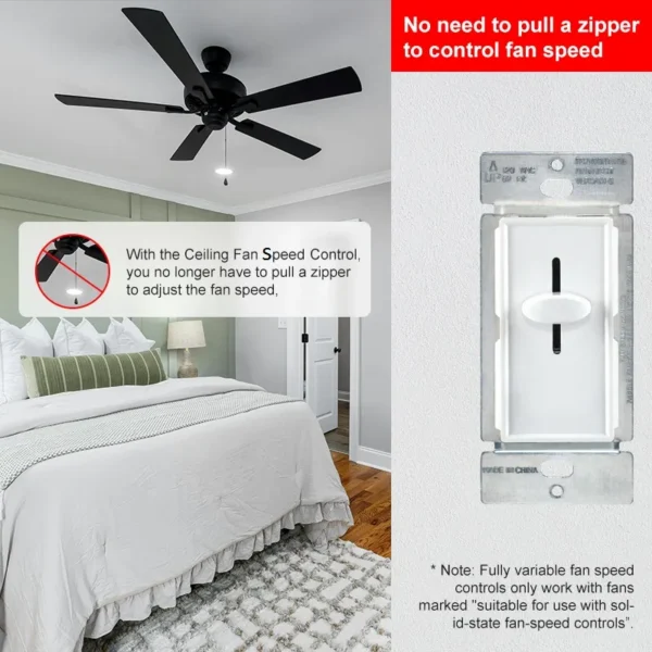 Slide Fully Variable Fan, 120V, 5A - view 3