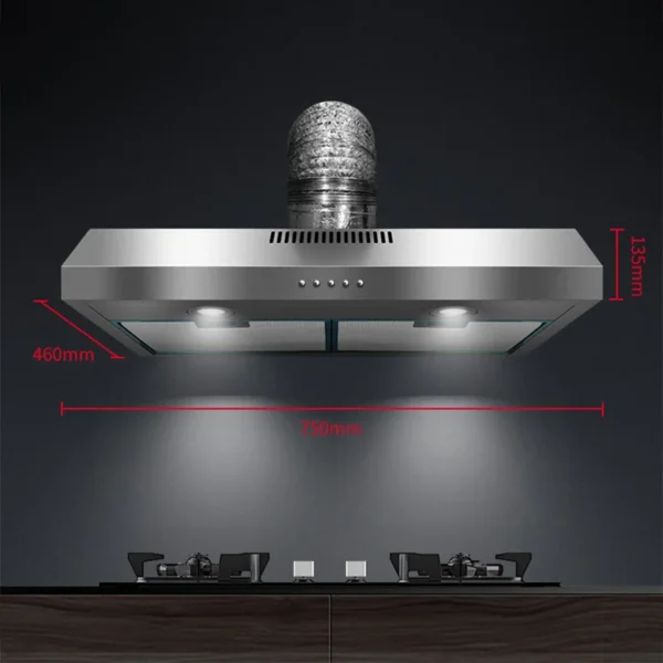 Slim Kitchen Extractor, 750mm, Stainless - view 3